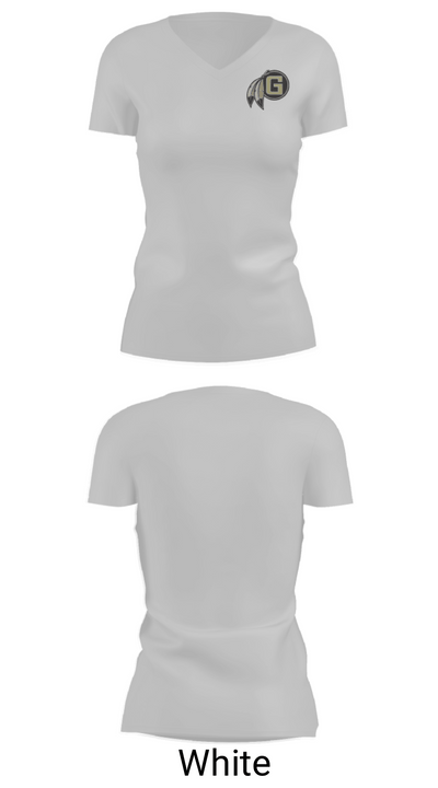 Gaffney High School Golf 40140863 Women's Short Sleeve V-neck Shirt - 19