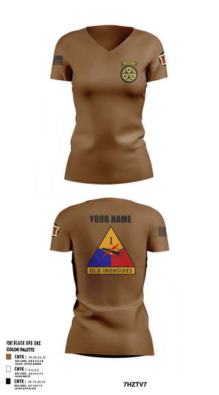 Womens Short Sleeve Vneck Shirt, Recon2, Army, Teamtime, Team time, sublimation, custom sports apparel, team uniforms, spirit wear, spiritwear, sports uniforms, custom shirts, team store, custom team store, fundraiser sports, apparel fundraiser