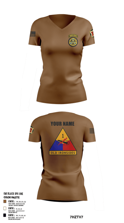 Recon2 55013620 Women's Short Sleeve V-neck Shirt - 3