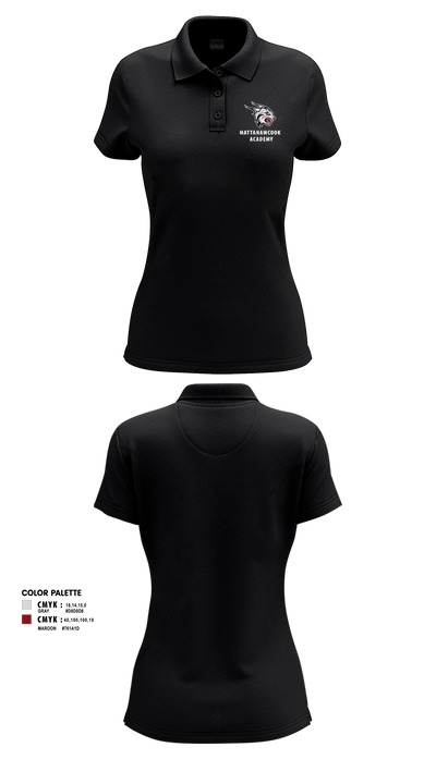 Mattanawcook Academy Wrestling 86288289 Women's Short Sleeve Performance Polo  - 50