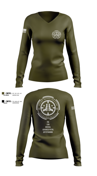 Womens Long Sleeve Vneck Shirt, Vigilante Tactical Solutions, , Teamtime, Team time, sublimation, custom sports apparel, team uniforms, spirit wear, spiritwear, sports uniforms, custom shirts, team store, custom team store, fundraiser sports, apparel fundraiser