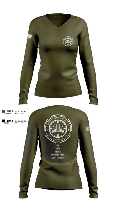Vigilante Tactical Solutions Women's Long Sleeve V-neck Shirt - 6