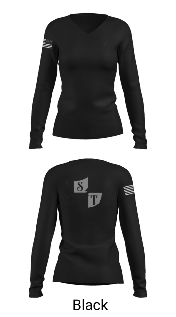 Womens Long Sleeve Vneck Shirt, Sovereign Tactics, , Teamtime, Team time, sublimation, custom sports apparel, team uniforms, spirit wear, spiritwear, sports uniforms, custom shirts, team store, custom team store, fundraiser sports, apparel fundraiser