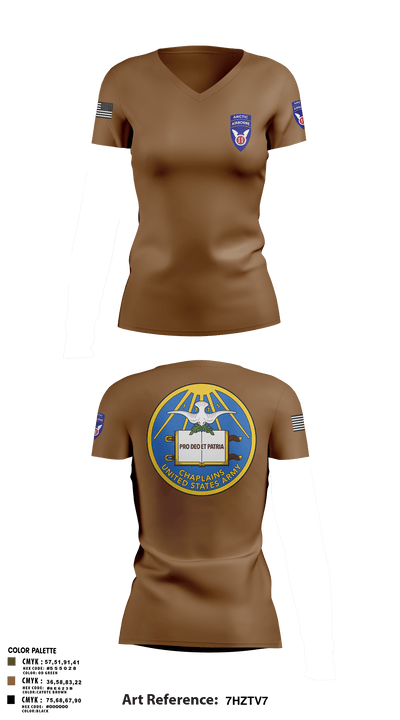 11th Infantry Division (ABN) 83666324 Women's Short Sleeve V-neck Shirt - 2