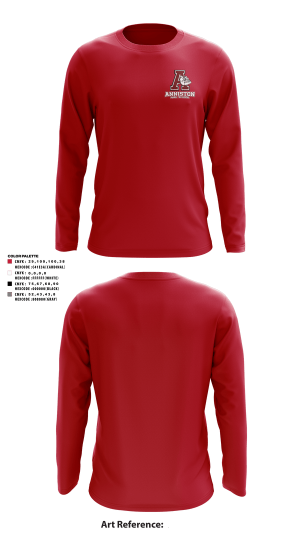 Long Sleeve Performance Shirt, Anniston High School, Spirit Store, Teamtime, Team time, sublimation, custom sports apparel, team uniforms, spirit wear, spiritwear, sports uniforms, custom shirts, team store, custom team store, fundraiser sports, apparel fundraiser