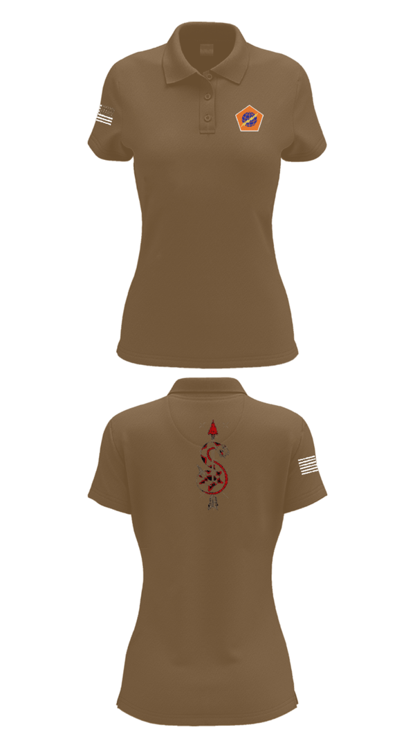 Women's Short Sleeve Performance Polo, 98th Expeditionary Signal Battalion, Army, Teamtime, Team time, sublimation, custom sports apparel, team uniforms, spirit wear, spiritwear, sports uniforms, custom shirts, team store, custom team store, fundraiser sports, apparel fundraiser
