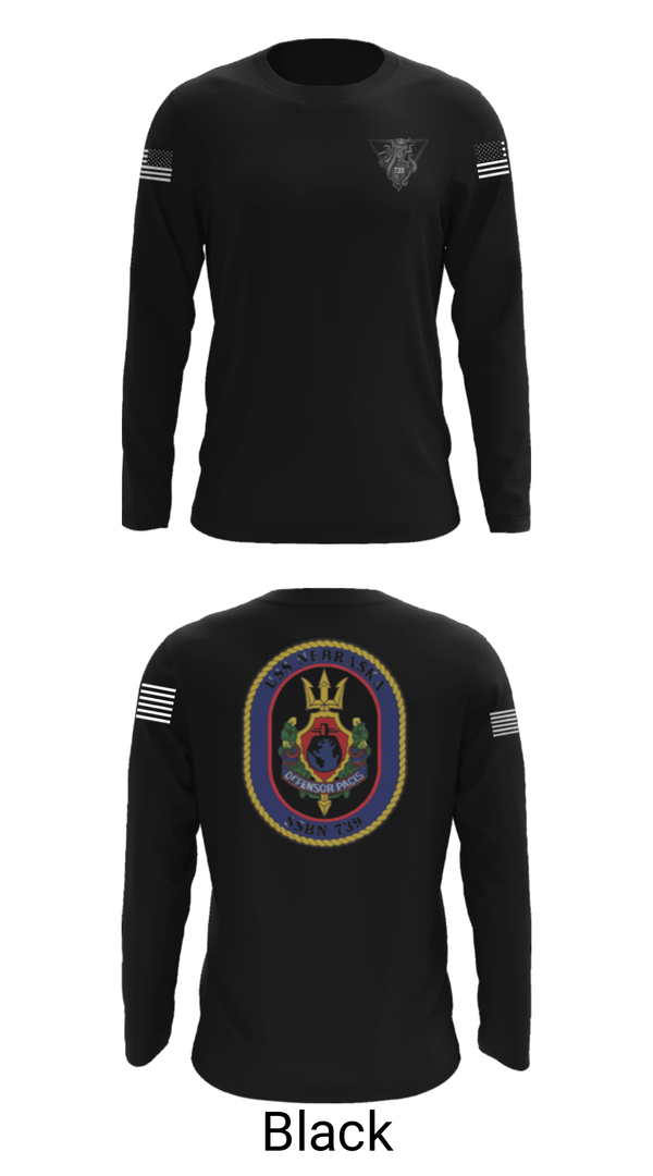 Long Sleeve Performance Shirt, USS Nebraska, Navy, Teamtime, Team time, sublimation, custom sports apparel, team uniforms, spirit wear, spiritwear, sports uniforms, custom shirts, team store, custom team store, fundraiser sports, apparel fundraiser