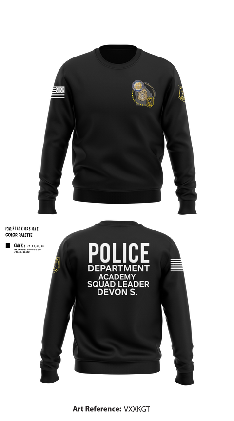 Crew Neck Sweatshirt, Police Department Academy, , Teamtime, Team time, sublimation, custom sports apparel, team uniforms, spirit wear, spiritwear, sports uniforms, custom shirts, team store, custom team store, fundraiser sports, apparel fundraiser
