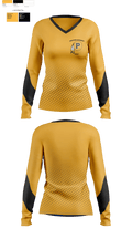 Pontotoc Warriors 5056455 Women's Long Sleeve V-neck Shirt - 1