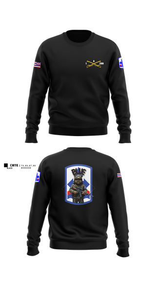 Crew Neck Sweatshirt, EwoksBlue Ewok, Men's Basketball, Teamtime, Team time, sublimation, custom sports apparel, team uniforms, spirit wear, spiritwear, sports uniforms, custom shirts, team store, custom team store, fundraiser sports, apparel fundraiser