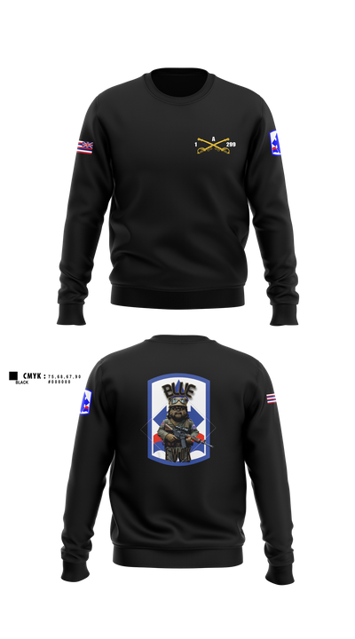 Blue Ewok Crew Neck Sweatshirt - 5