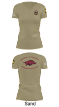 University of Arkansas Army ROTC - Razorback Battalion 15416563 Women's Short Sleeve V-neck Shirt - 88