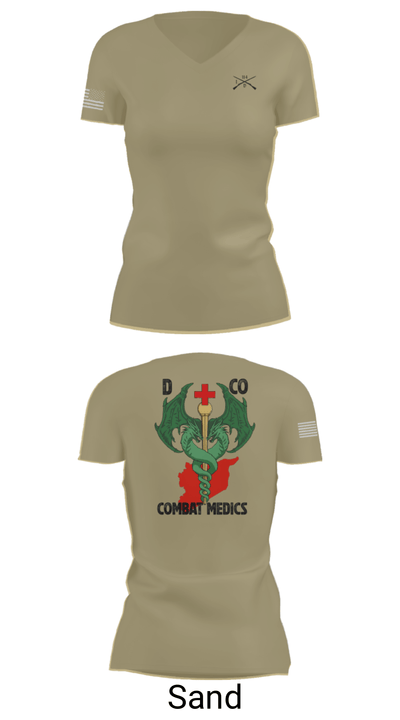 D-co 1-114th 40001496 Women's Short Sleeve V-neck Shirt - 88