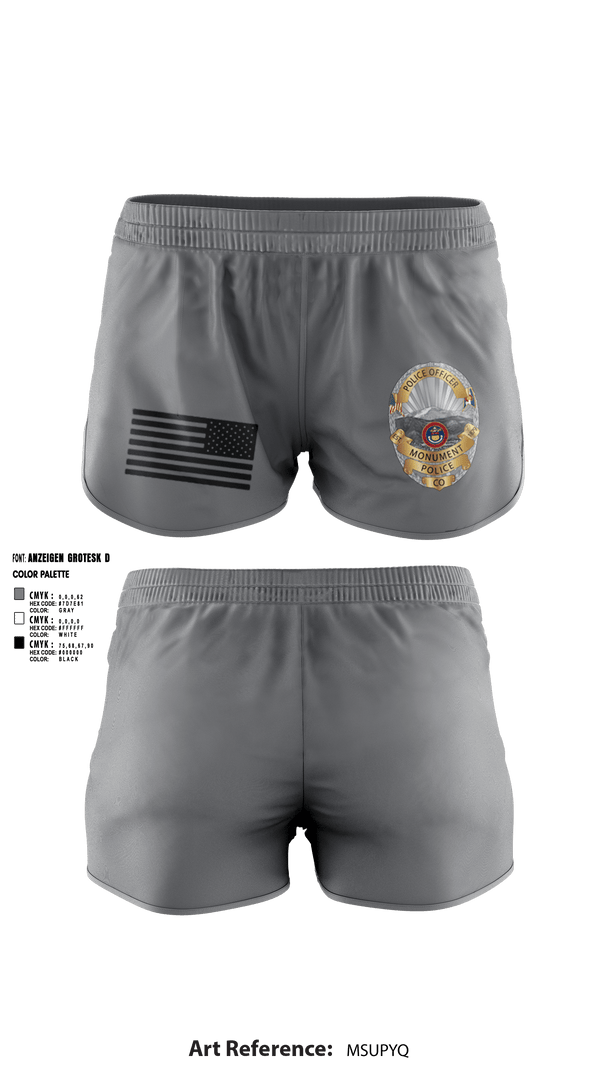 Ranger Panties, Monument Police Department, Police, Teamtime, Team time, sublimation, custom sports apparel, team uniforms, spirit wear, spiritwear, sports uniforms, custom shirts, team store, custom team store, fundraiser sports, apparel fundraiser