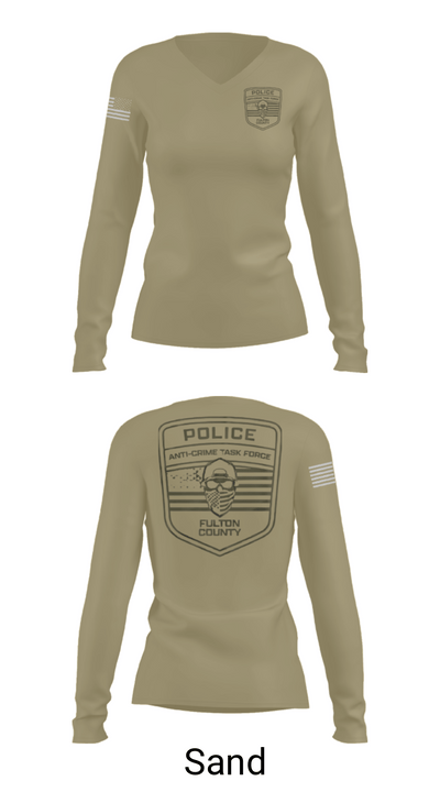 Fulton County Anti-Crime Task Force 27594594 Women's Long Sleeve V-neck Shirt - 92