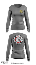 Woonsocket 46977147 Women's Long Sleeve V-neck Shirt - 123