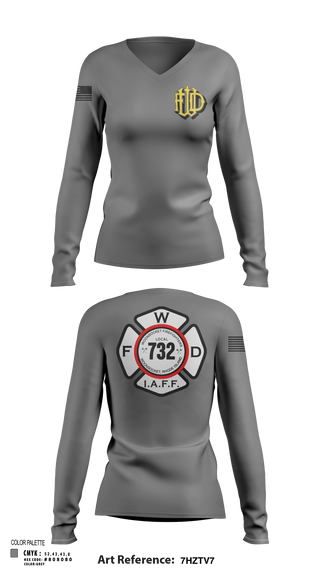 Womens Long Sleeve Vneck Shirt, Woonsocket, Fire Department, Teamtime, Team time, sublimation, custom sports apparel, team uniforms, spirit wear, spiritwear, sports uniforms, custom shirts, team store, custom team store, fundraiser sports, apparel fundraiser