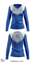 Estacado High School Cheer 9310800 Women's Long Sleeve V-neck Shirt - 42