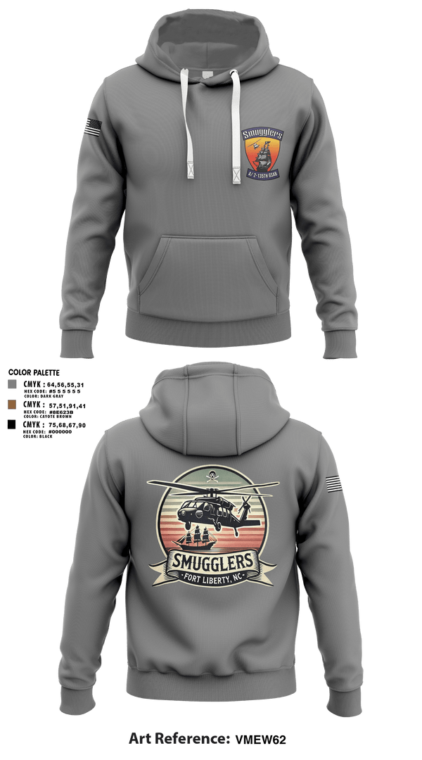 Hoodie, A/2135th GSAB “SMUGGLERS”, Army, Teamtime, Team time, sublimation, custom sports apparel, team uniforms, spirit wear, spiritwear, sports uniforms, custom shirts, team store, custom team store, fundraiser sports, apparel fundraiser