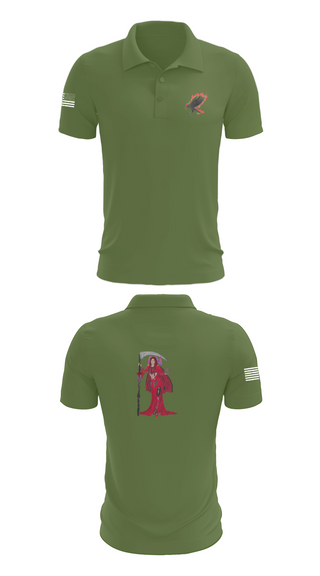 Short Sleeve Performance Polo, A Co. 152 BEB, Army, Teamtime, Team time, sublimation, custom sports apparel, team uniforms, spirit wear, spiritwear, sports uniforms, custom shirts, team store, custom team store, fundraiser sports, apparel fundraiser