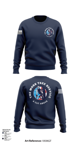 Crew Neck Sweatshirt, The Moss Tree Service, , Teamtime, Team time, sublimation, custom sports apparel, team uniforms, spirit wear, spiritwear, sports uniforms, custom shirts, team store, custom team store, fundraiser sports, apparel fundraiser