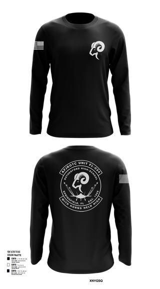Long Sleeve Performance Shirt, AFJROTC FL-034, Air Force, Teamtime, Team time, sublimation, custom sports apparel, team uniforms, spirit wear, spiritwear, sports uniforms, custom shirts, team store, custom team store, fundraiser sports, apparel fundraiser