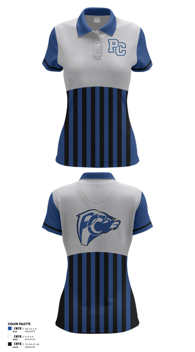 Port Chester High School Bowling 50203613 Women's Short Sleeve Performance Polo  - 61