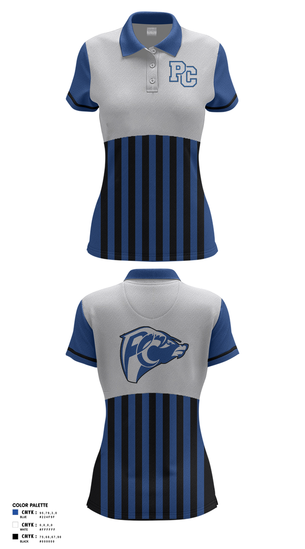 Womens Short Sleeve Performance Polo, Port Chester High School Bowling, Bowling, Teamtime, Team time, sublimation, custom sports apparel, team uniforms, spirit wear, spiritwear, sports uniforms, custom shirts, team store, custom team store, fundraiser sports, apparel fundraiser