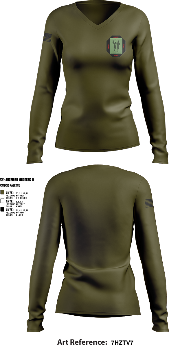 Womens Long Sleeve Vneck Shirt, Keep It Real Self Defense, , Teamtime, Team time, sublimation, custom sports apparel, team uniforms, spirit wear, spiritwear, sports uniforms, custom shirts, team store, custom team store, fundraiser sports, apparel fundraiser