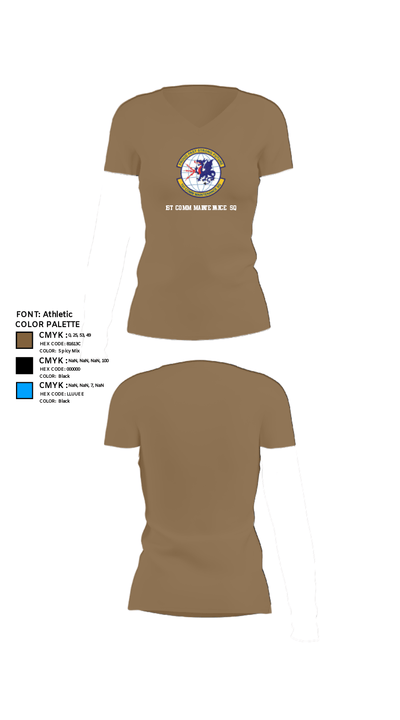 1st Comm Maintenance Sq 14666523 Women's Short Sleeve V-neck Shirt - 4