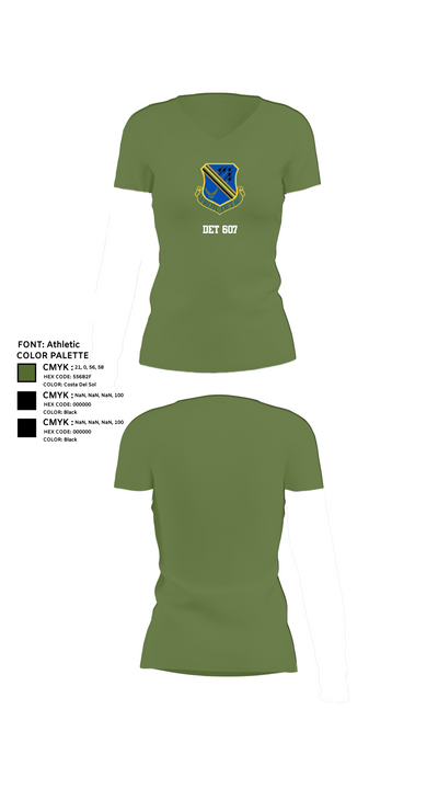 Det 607 13303638 Women's Short Sleeve V-neck Shirt - 44