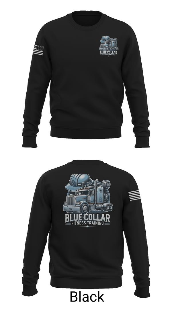 Crew Neck Sweatshirt, Blue Collar Fitness Training, , Teamtime, Team time, sublimation, custom sports apparel, team uniforms, spirit wear, spiritwear, sports uniforms, custom shirts, team store, custom team store, fundraiser sports, apparel fundraiser