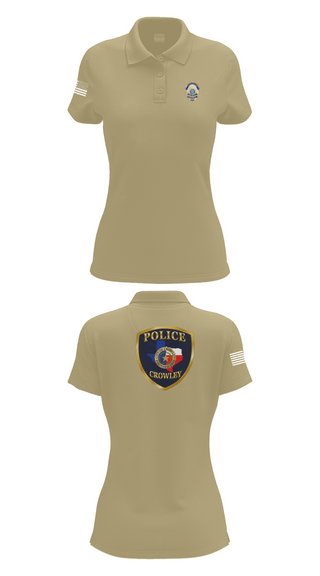 Womens Short Sleeve Performance Polo, Crowley Police Department, , Teamtime, Team time, sublimation, custom sports apparel, team uniforms, spirit wear, spiritwear, sports uniforms, custom shirts, team store, custom team store, fundraiser sports, apparel fundraiser