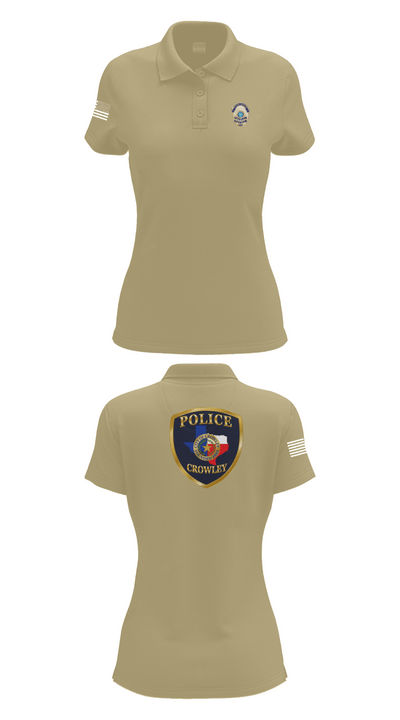 Crowley Police Department 8097883 Women's Short Sleeve Performance Polo  - 90