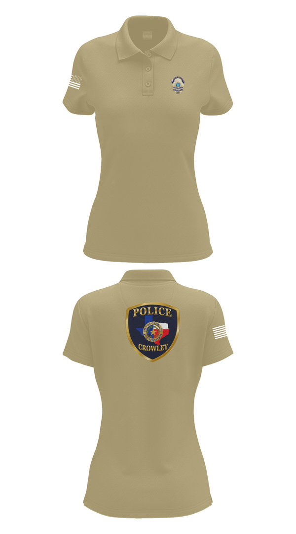 Womens Short Sleeve Performance Polo, Crowley Police Department, , Teamtime, Team time, sublimation, custom sports apparel, team uniforms, spirit wear, spiritwear, sports uniforms, custom shirts, team store, custom team store, fundraiser sports, apparel fundraiser