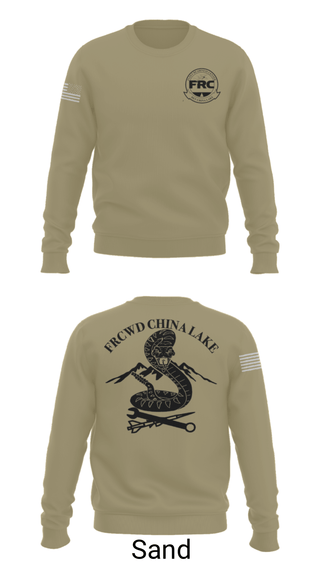 Crew Neck Sweatshirt, FRCW Det China Lake, Navy, Teamtime, Team time, sublimation, custom sports apparel, team uniforms, spirit wear, spiritwear, sports uniforms, custom shirts, team store, custom team store, fundraiser sports, apparel fundraiser