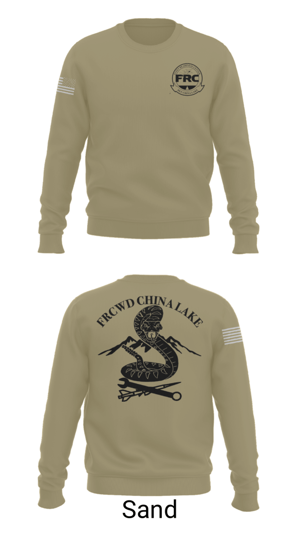 Crew Neck Sweatshirt, FRCW Det China Lake, Navy, Teamtime, Team time, sublimation, custom sports apparel, team uniforms, spirit wear, spiritwear, sports uniforms, custom shirts, team store, custom team store, fundraiser sports, apparel fundraiser