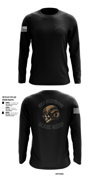 Long Sleeve Performance Shirt, 3rd PLT Black SheepDelta company 114, Army, Teamtime, Team time, sublimation, custom sports apparel, team uniforms, spirit wear, spiritwear, sports uniforms, custom shirts, team store, custom team store, fundraiser sports, apparel fundraiser