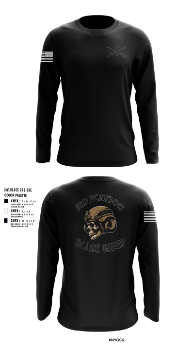 3rd PLT Black Sheep 32884167 Long Sleeve Performance Shirt - 85