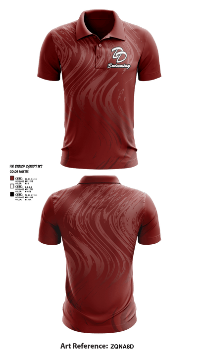 David Douglas High School Swimming 22345168 Short Sleeve Performance Polo - 3