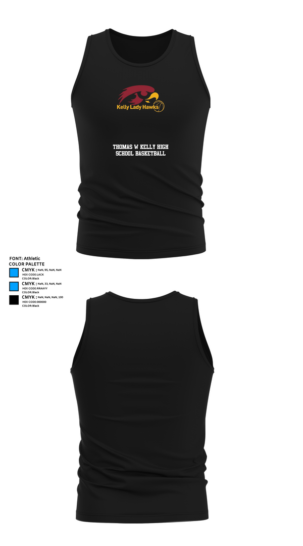 Tank Top, Thomas W Kelly High School Basketball, Women's Basketball, Teamtime, Team time, sublimation, custom sports apparel, team uniforms, spirit wear, spiritwear, sports uniforms, custom shirts, team store, custom team store, fundraiser sports, apparel fundraiser