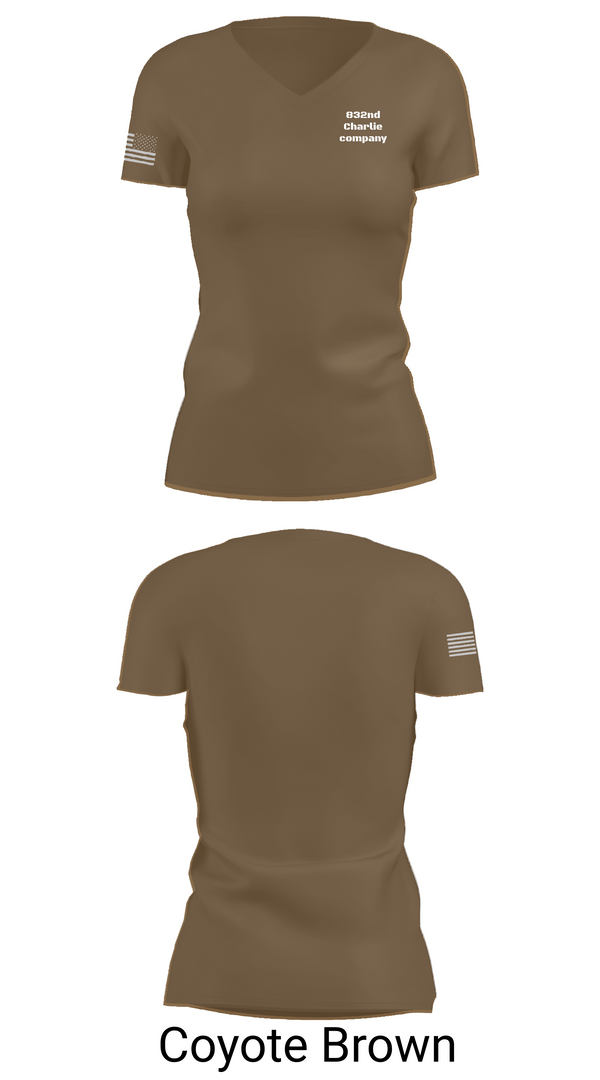 Womens Short Sleeve Vneck Shirt, 832nd Charlie company, , Teamtime, Team time, sublimation, custom sports apparel, team uniforms, spirit wear, spiritwear, sports uniforms, custom shirts, team store, custom team store, fundraiser sports, apparel fundraiser