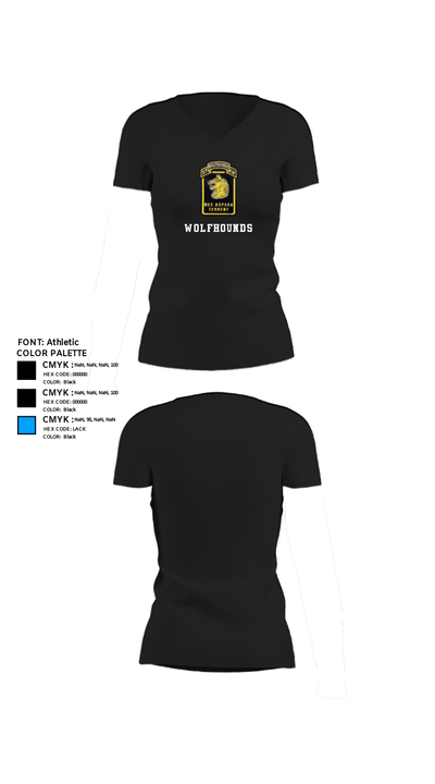 Wolfhounds 24858493 Women's Short Sleeve V-neck Shirt - 24