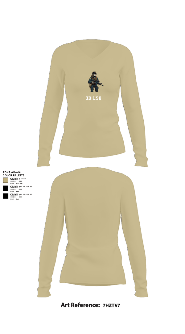 Women's Long Sleeve Vneck Shirt, 3d lsb, Marines, Teamtime, Team time, sublimation, custom sports apparel, team uniforms, spirit wear, spiritwear, sports uniforms, custom shirts, team store, custom team store, fundraiser sports, apparel fundraiser