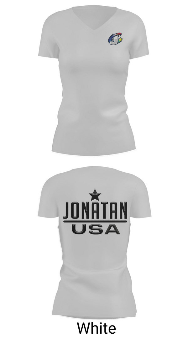 Womens Short Sleeve Vneck Shirt, Jonatan Usa, , Teamtime, Team time, sublimation, custom sports apparel, team uniforms, spirit wear, spiritwear, sports uniforms, custom shirts, team store, custom team store, fundraiser sports, apparel fundraiser