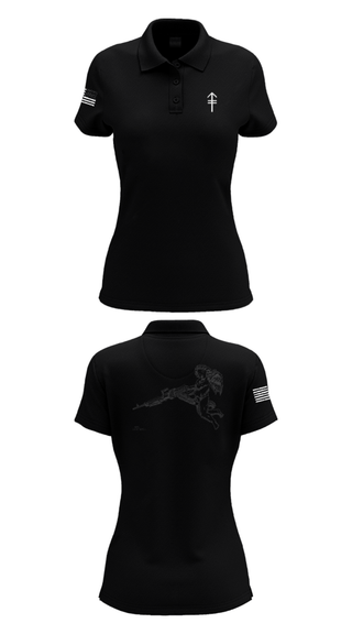 Women's Short Sleeve Performance Polo, 2/2 3rd PLT Weapon SquadE TRP 3RD PLT WEAPONS SQUAD, Army, Teamtime, Team time, sublimation, custom sports apparel, team uniforms, spirit wear, spiritwear, sports uniforms, custom shirts, team store, custom team store, fundraiser sports, apparel fundraiser