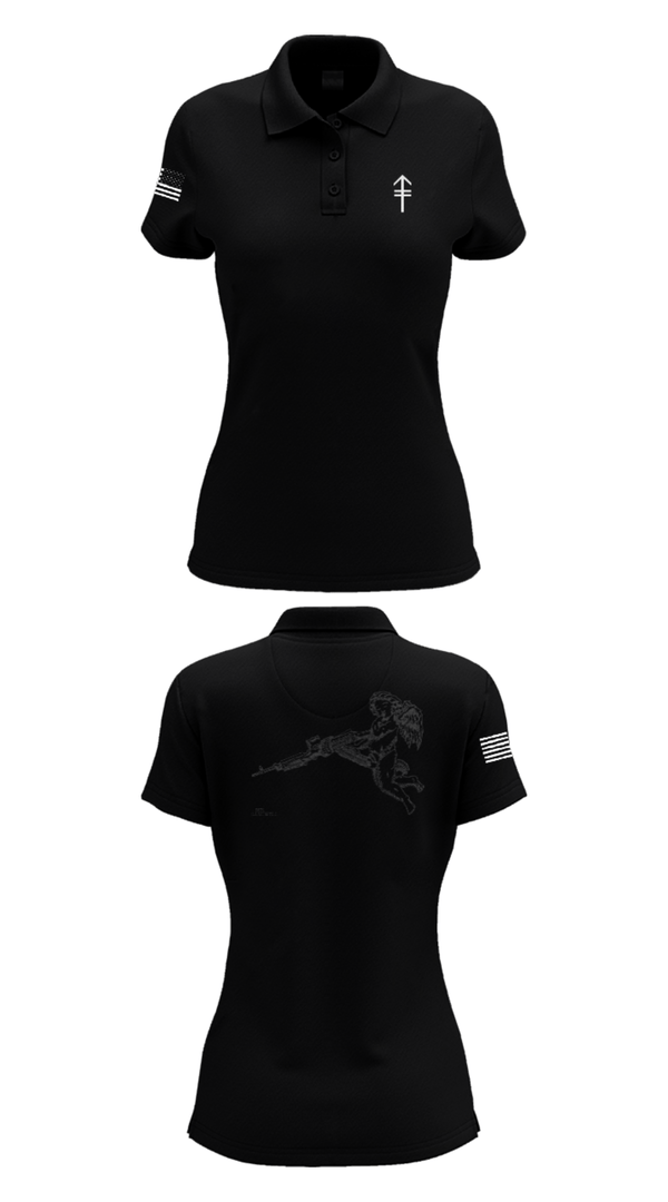 Women's Short Sleeve Performance Polo, 2/2 3rd PLT Weapon SquadE TRP 3RD PLT WEAPONS SQUAD, Army, Teamtime, Team time, sublimation, custom sports apparel, team uniforms, spirit wear, spiritwear, sports uniforms, custom shirts, team store, custom team store, fundraiser sports, apparel fundraiser