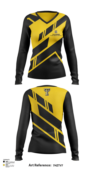 Talihina High School Band 74787981 Women's Long Sleeve V-neck Shirt - 127