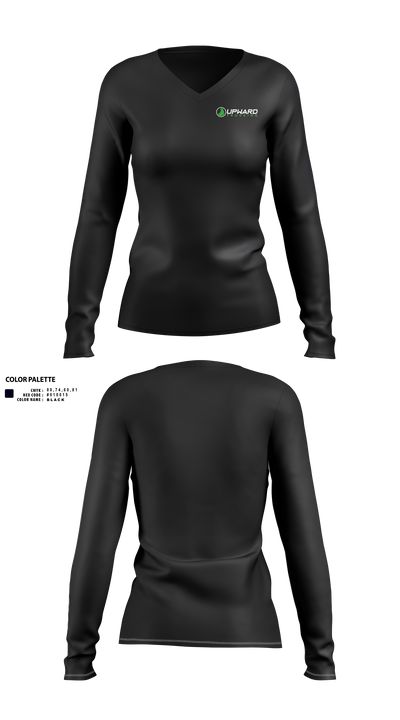 Upward Trucking 78221228 Women's Long Sleeve V-neck Shirt - 3