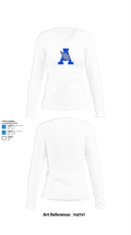 Airport High School Volleyball 92369251 Women's Long Sleeve V-neck Shirt - 15